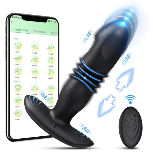 Telescopic Vibrating Butt Plug Anal Vibrator Wireless Remote Sex Toys for Women Ass Anal Dildo Prostate Massager Men Buttplug luvshop24