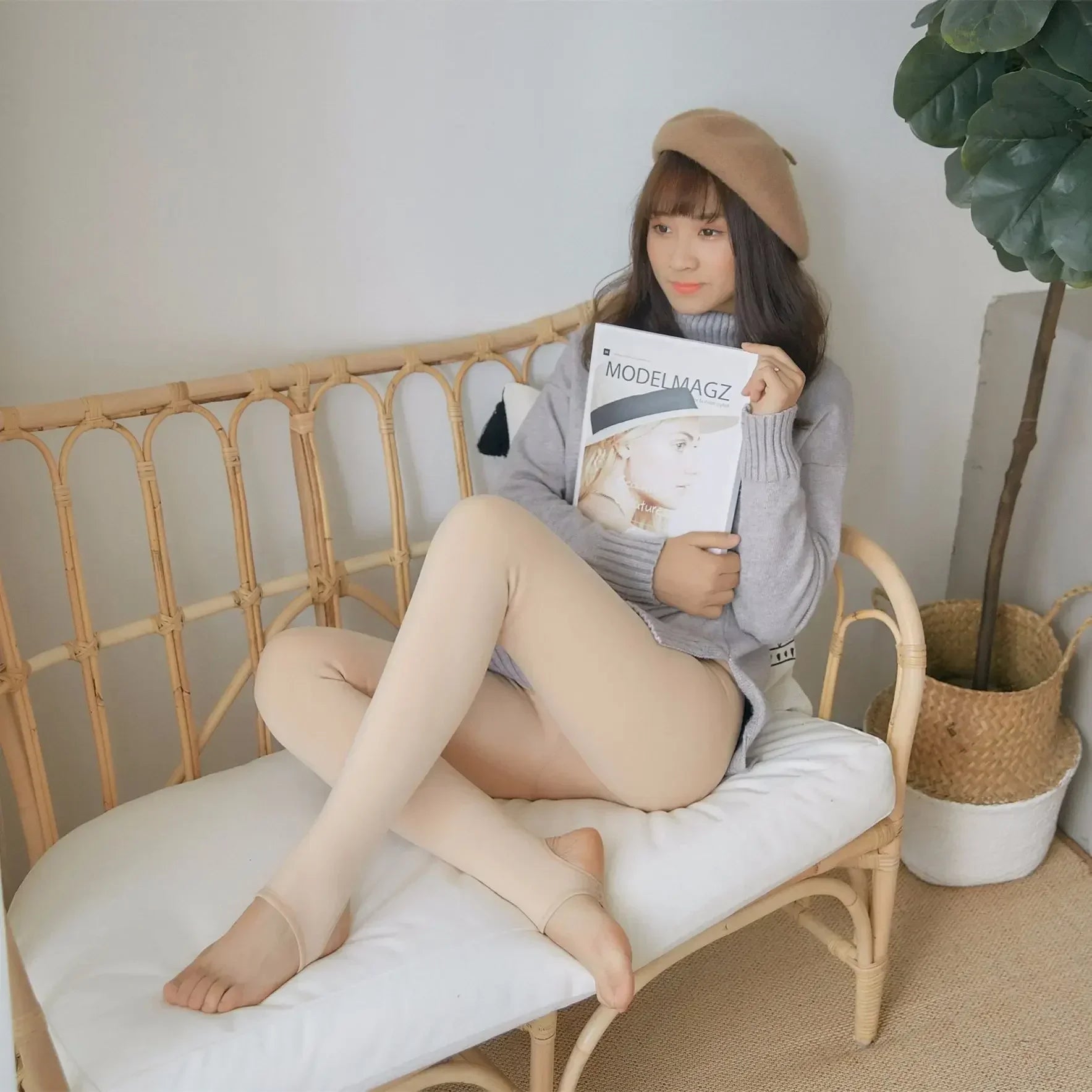 Women's Fleece Tights Warm Insulated Pantyhose Skin Effect Translucent Stockings Sexy Women's Underwear High Elastic Leggings luvshop24