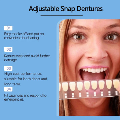 Oralhoe Adjustable buckle-type dentures: simulated braces, teeth-beautifying dentures, temporary tooth filling, orthodontic care luvshop24