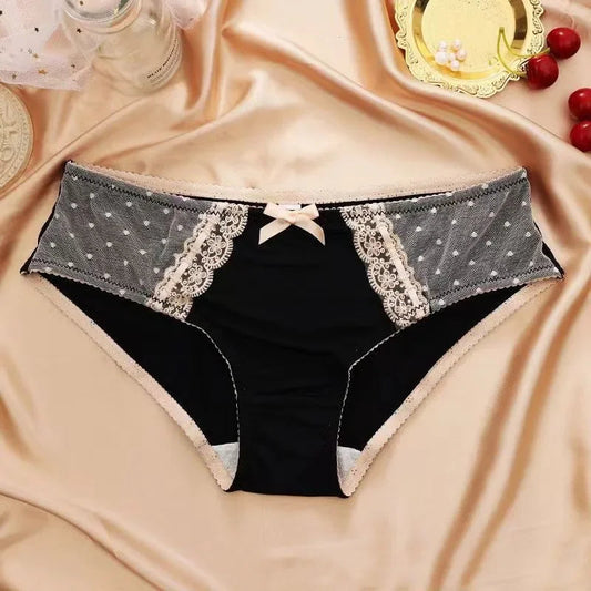 Lace Briefs Sexy Panties for Women Ice Silk Panties Large Underwear Sexy Wrap Buttocks Briefs Embroidery Lace Panties luvshop24