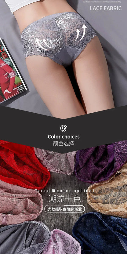 Lace Breathable Women's Underwear Panties Lace Lingerie Female Underwear Ladies Casual Underpants Seamless Women's Briefs luvshop24