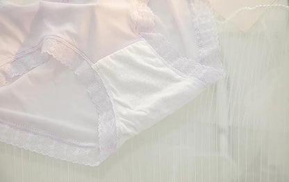 L-XL Women's Underwear Panty Sexy Lace Panties Girls' Fashion Ice Silk Briefs Middle Waist Seamless Underpants Female Lingerie luvshop24