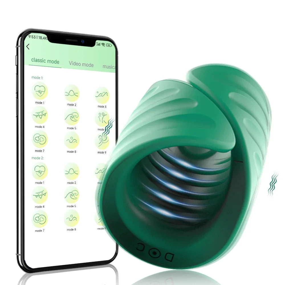 Glans Trainer for Men Powerful Vibrating Penis G Spot Masturbator Soft Fingertip Prolong Endurance Massage Vibrator Erotic Toys luvshop24