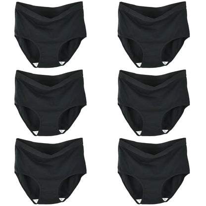 6pcs Cotton Underwear Women High Waist Panties Woman Plus Size Intimate Lingerie Female Mom's Briefs Underpants Panti M-3XL luvshop24