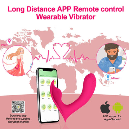 Bluetooth Wearable Vibrator G Spot Clitorial Vaginal Massage Masturbator Vibrador Feminino Sex Toys For Women Vibrating Panties luvshop24