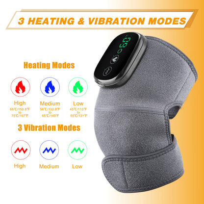 3 in 1 Electric Heating Massage Belt Knee Shoulder Vibrator Hot Compress Joint Physiotherapy Support Brace Arthritis Pain Relief luvshop24