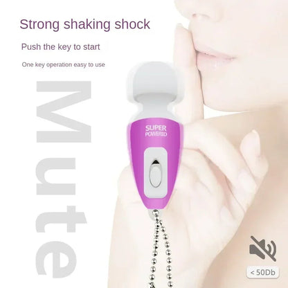 （pink）Portable Mini Massage Tiny Stress Relief Electronic Key-Chain Ring Full Body Massager Bath Accessories vibrate luvshop24