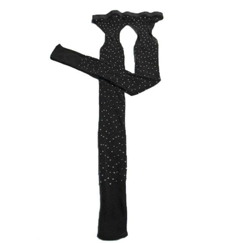 Women's Sexy Crystal Bling Stockings Rhinestone Fishnet Flash Mesh Ladies Skinny Sequins Pantyhose for Female Night Clubwear luvshop24
