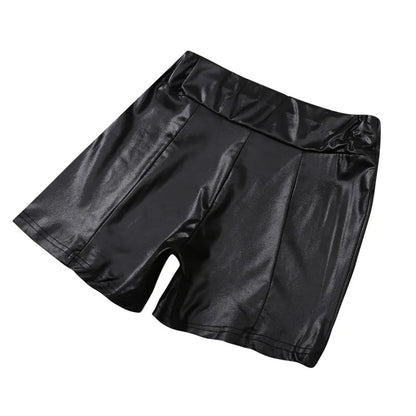 2024 Sexy Womens Shorts Shiny Elastic High Waist Shiny Faux PU Leather Short Pants Slim Hot Dance Clubwear Mini Shorts luvshop24
