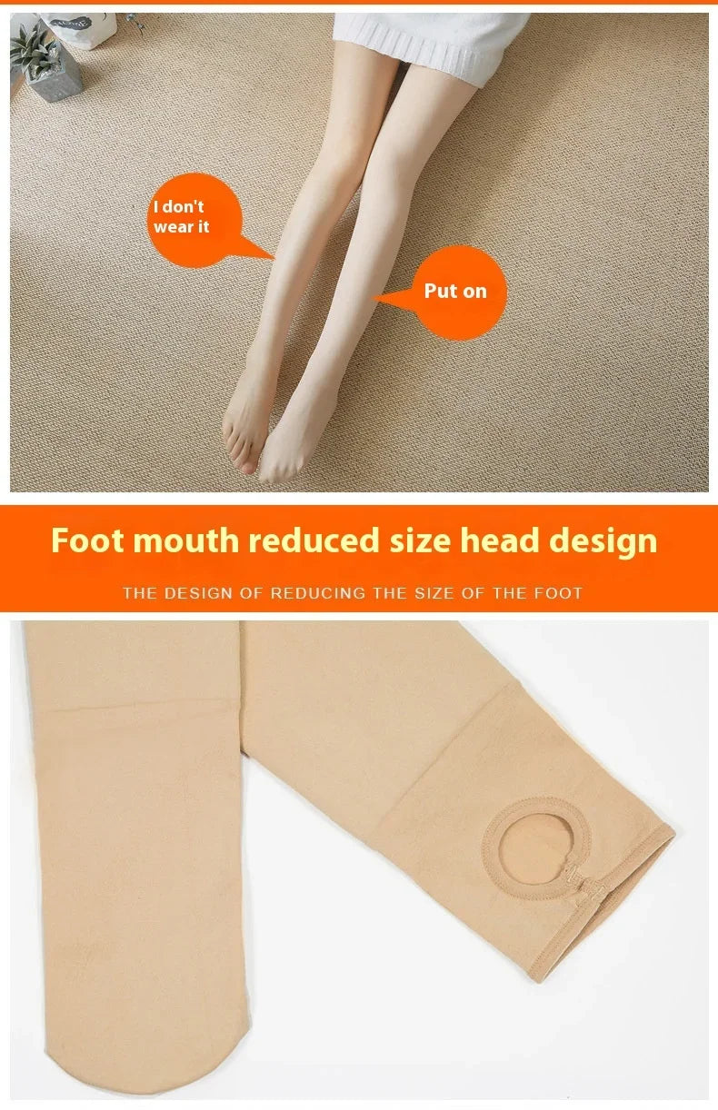 Women's Fleece Tights Warm Insulated Pantyhose Skin Effect Translucent Stockings Sexy Women's Underwear High Elastic Leggings luvshop24