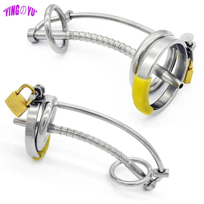 Stainless Steel Male Penis Cage Metal Chastity Device Erotic Urethral Lock Cock Ring Men's Adult Goods Erotic Products Sexyshop luvshop24