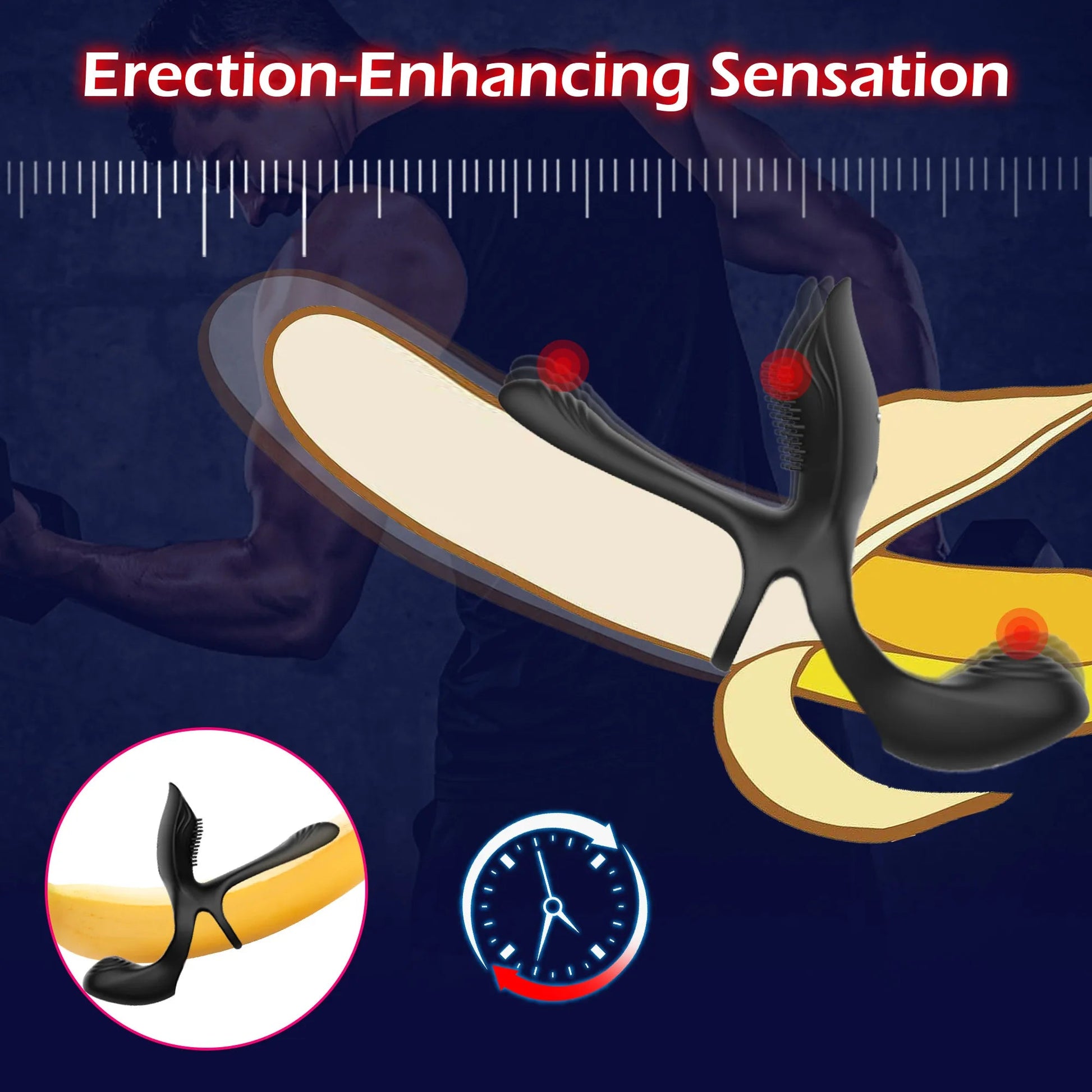 Kushor Vibrating Cock Ring Sex Toy Adult Goods For Men Ejaculation Delay Penis Extender Enlargement Male Massager Vibrator Gay luvshop24