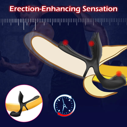 Kushor Vibrating Cock Ring Sex Toy Adult Goods For Men Ejaculation Delay Penis Extender Enlargement Male Massager Vibrator Gay luvshop24