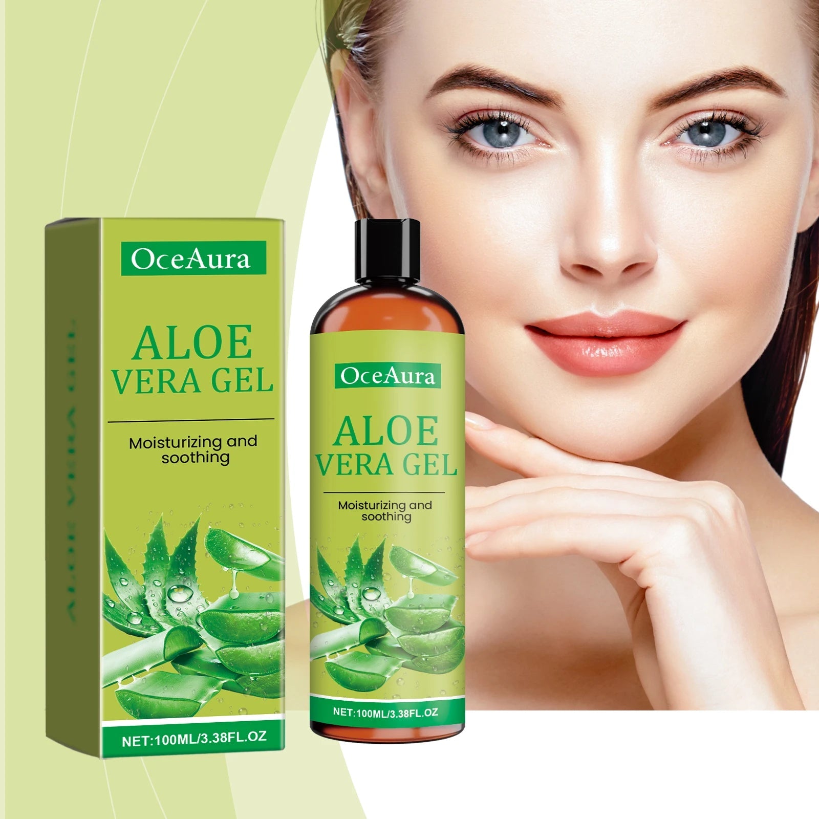 Moisturizing Hydrating Aloe Vera Gel Deeply Nourish Facial Body Skin Shrink Pores Reduce Fine Lines Dry Frizzy Hair Care Essence luvshop24