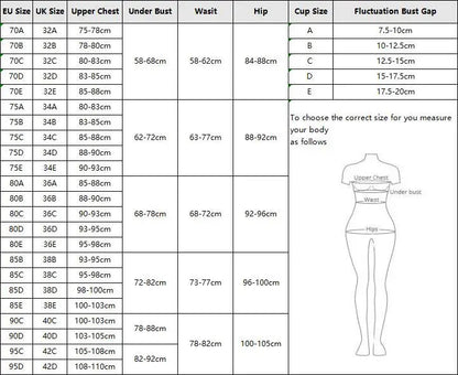 Sexy Lingerie U Open Cup Spot Underwear Push Up Bra Briefs Set with Removable Straps Women Intimates Plus Size 95C 95D luvshop24