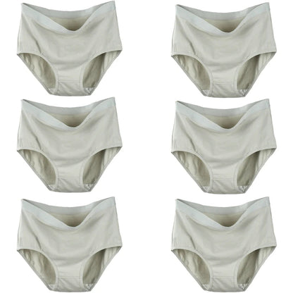6pcs Cotton Underwear Women High Waist Panties Woman Plus Size Intimate Lingerie Female Mom's Briefs Underpants Panti M-3XL luvshop24