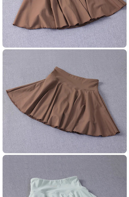 Yoga Wear Athletic Skorts Running Workout Sports Skirts High Waisted Pleated Tennis Skirt for Women luvshop24