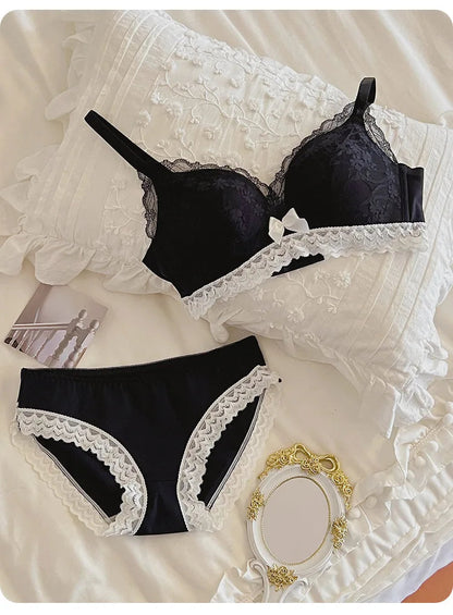 Lace Underwear Set of Female Small Breasts Gathered to Show Large on the Top Anti-Sagging Breasts Collect Vice Girls Student Bra luvshop24