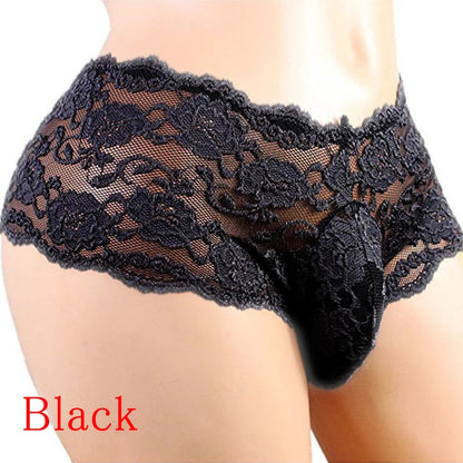 Men's Underwear Sexy Lingerie Sexy Panties Plus Siz Lace Sissy Male Breathable Jockstrap Briefs G-String Thongs Porno Underpants luvshop24