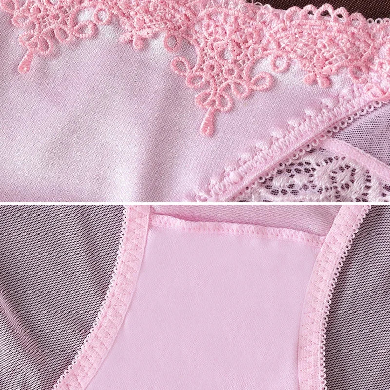 Women's Panties Underwear Lace Briefs Seamless Panties for Women Elastic Low-Waist Underpant Lady Sexy Female Intimates Lingerie luvshop24