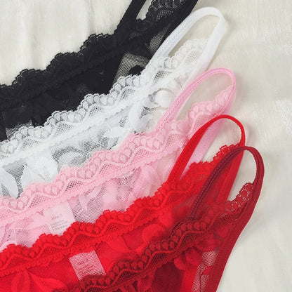 5pcs/pack Low Rise Sexy Lace Women G-string Solid Elegant Floral Panties Sexy Lingerie Comfortable Lady Thongs New Underwear luvshop24