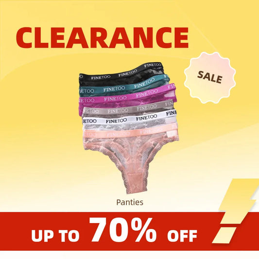 Clearance_6PCS/Set  Sexy G-String Thong Lace Women's Panties Low-Waist Female Underpants Mesh Perspective Briefs Lingerie_Contin luvshop24