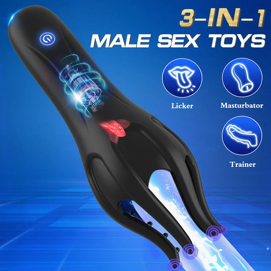 Glans Trainer for Men Powerful Vibrating Penis G Spot Masturbator Soft Fingertip Prolong Endurance Massage Vibrator Erotic Toys luvshop24