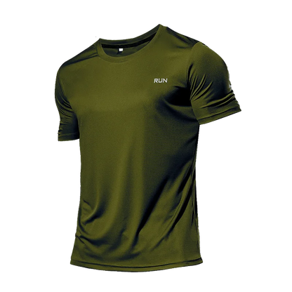 Sport Shirt  2024 Summer New 100% Polyester White Solid T Shirt Men Causal O-neck Basic T-shirt Male High Quality Running Tops luvshop24