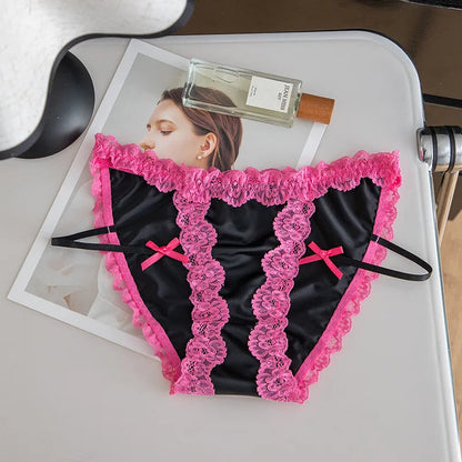 Lace Sexy Girls Briefs Women Panties Bowknot G String Thong Underwear Low Waist Seamless Female Lingerie luvshop24