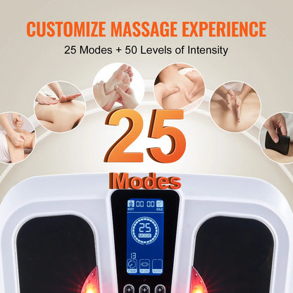 VEVOR Foot Circulation Stimulator with Heat EMS & TENS Foot Massager Electric Foot Stimulator for Pain Relief  Muscles Vibrator luvshop24
