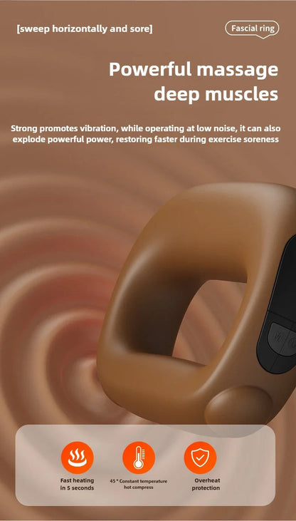 Vibration Fascia Massage Ring Portable Mini Shaking Machine for Shoulder Neck Back Pain Relief Yoga Massager luvshop24