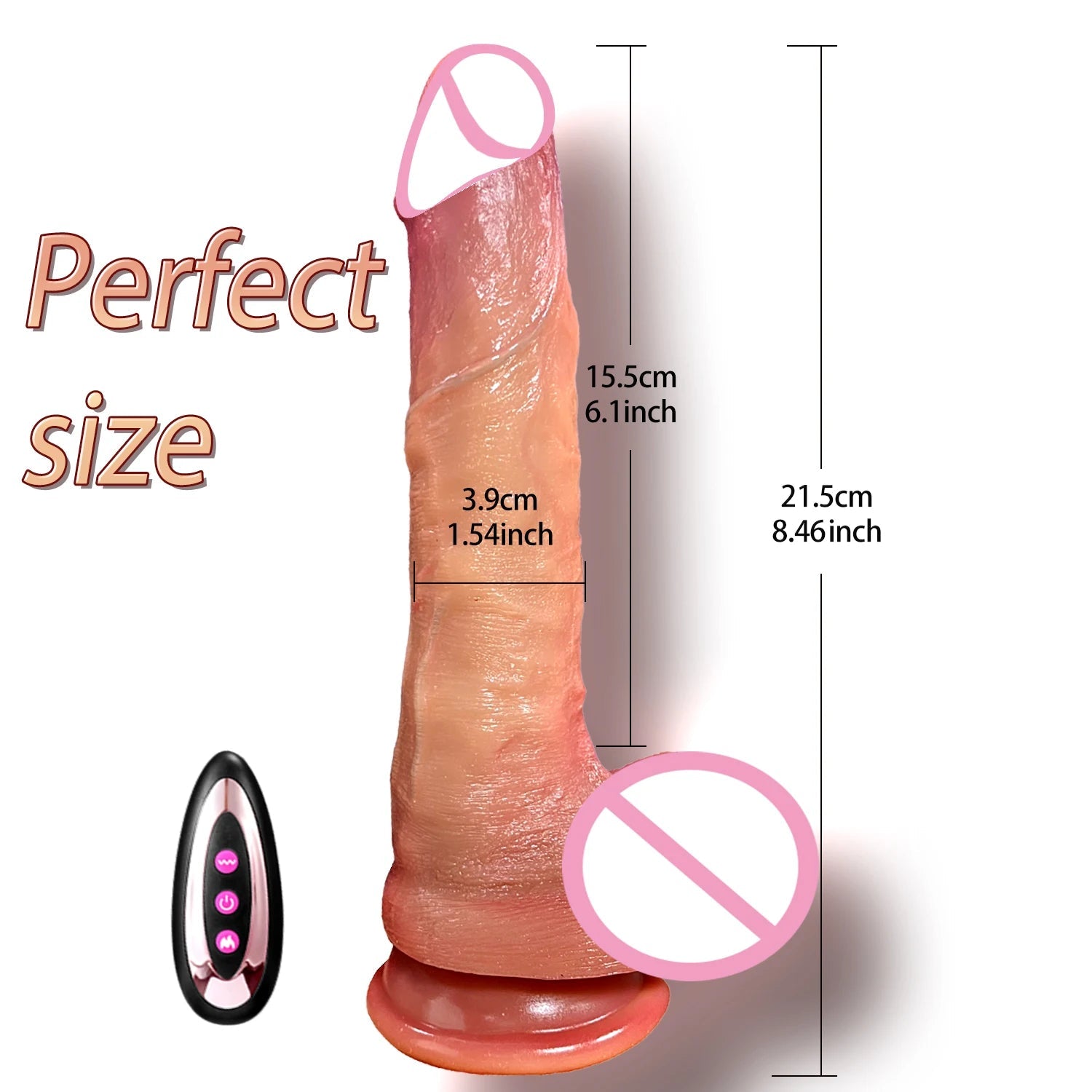Realistic Vibration Dildo Telescopic Penis Anal Plug Vibration Female Suction Cup Masturbation Sexmachine Sex Toys For Women 18+ luvshop24