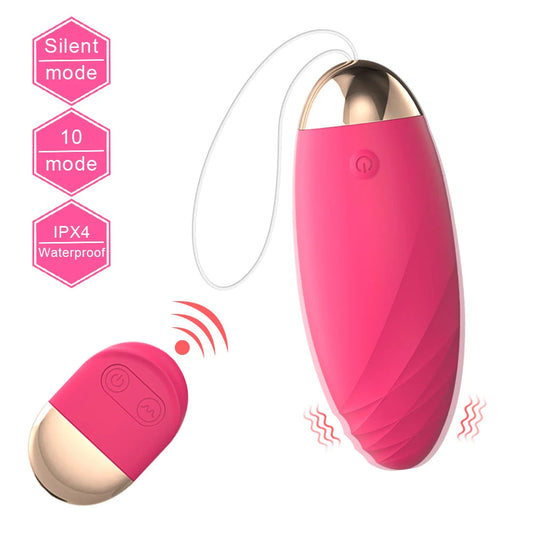 Remote Control Body Massager Wireless Jump Egg Vibrator Egg Clitoris Stimulator 10 Modes Vibrator Mini Bullet Vibrator For Women luvshop24