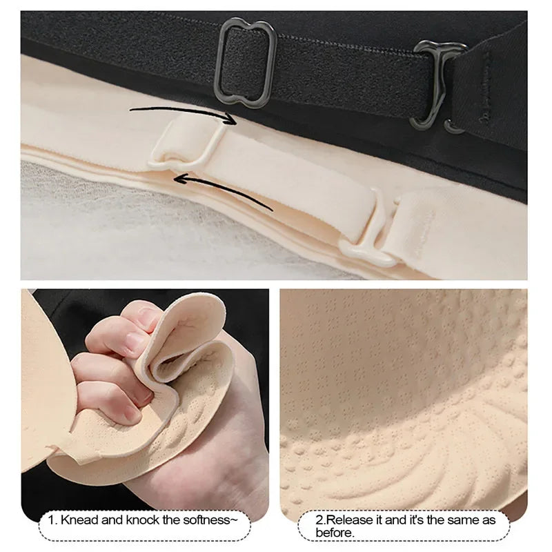 2024 Invisible Push Up Bra Backless Sexy Women Bras Low Cut Plunge Brassiere Open Back Wedding Underwear Seamless Lingerie luvshop24