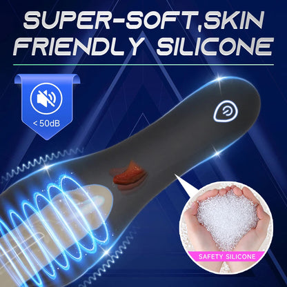 Glans Trainer for Men Powerful Vibrating Penis G Spot Masturbator Soft Fingertip Prolong Endurance Massage Vibrator Erotic Toys luvshop24
