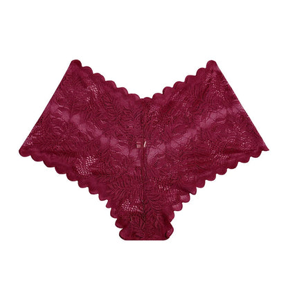 1PC Lace Underwear Sexy Women Panties Low Waist Hollow Out Ladies Briefs Transparent Female Underpants Womens Lingerie S-XL luvshop24