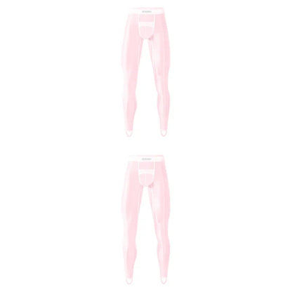 1/2/3PCS Men's Leggings Underwea Thin Sexy Transparent Ice Silk High Stretch Foot Anti Slip Pants Fitness Bottoms Pants AD776 luvshop24