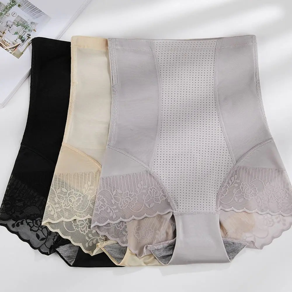 Lace Flower Postpartum Panties Transparent Tight Slim Seamless Underwear Restoration High Waist Tummy Control Shapewear Gym luvshop24