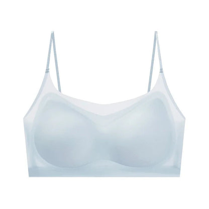 1pcs Summer Women Ultrathin Sport Bra Ms.Basic Thin Vest With Padded Female Brassier Ladys Ice Silk Seamless Comfort breath Bras luvshop24