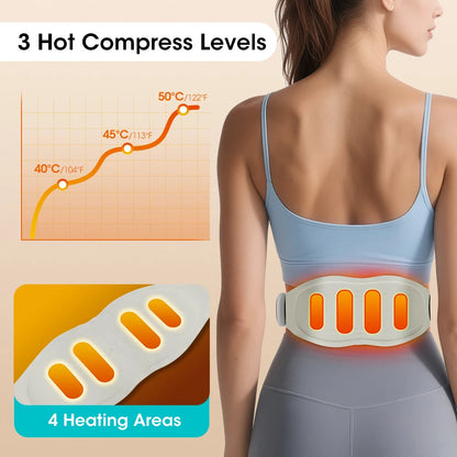Electric Waist Massager Heating Lumbar Massage Belt Vibration Hot Compress Abdominal Massager Heated Pad Muscle Relax Waist Belt luvshop24