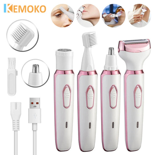 4 In 1 Portable Electric Haircut Trimmer epilator woman facial intimate area for body hair removal Gifts For Women luvshop24