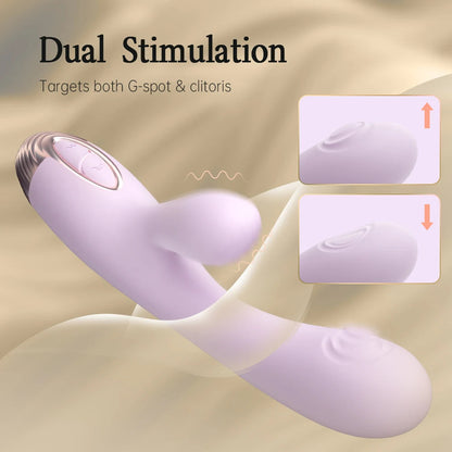 DRY WELL Rabbit Vibrator with Unique Patting Function Clitoris Stimulator Dildo with 10 Powerful Modes Dual Motor Stimulator luvshop24