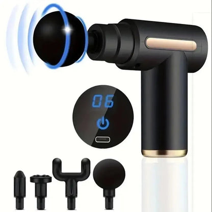 Portable Fascia Gun Vibration Massage Gun For Body Neck Back Deep Muscle Relaxation Fitness Slimming One Head luvshop24