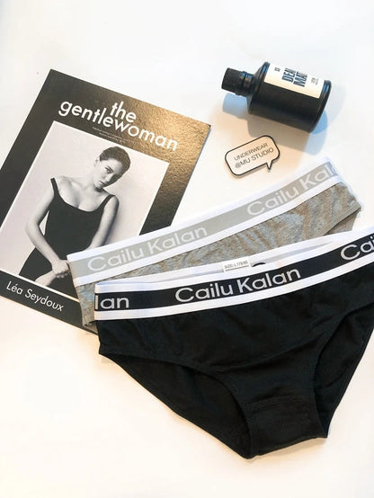 Ladies Breathable Cotton Knickers Elastic Silver Edged Belt Women's Underpants Sexy Wrap Buttocks Panties Seamless Girls Briefs luvshop24