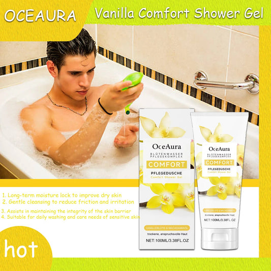 OCEAURA 100ml Comfort Shower Gel Long-term Moisture Lock to Improve Dry Skin Gentle Cleansing to Eeduce Friction and Irritation luvshop24