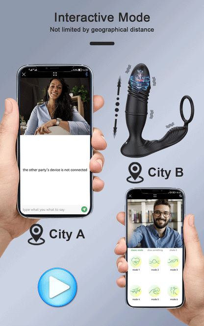 Male Thrusting Prostate Massager Bluetooth APP Vibrator for Men Gay Anal Plug Wireless Remote Butt Plug Sex Toy for Couples luvshop24