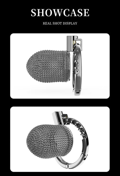 Male Metal Mesh Chastity Cage Sexy Adult Man Chastity Device Cock Cage Adjustable Penis Ring Chastity Lock BDSM Sex Toys For Men luvshop24