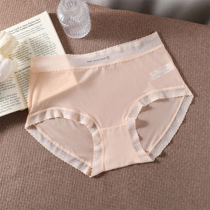 New sexy lace Panties Women Briefs ice silk breathable seamless Underwear Women ultra-thin and comfortable Female Lingerie luvshop24