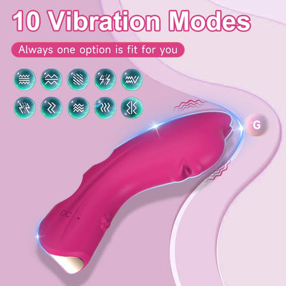 10 Speed G-Spot Finger Vibrator Clitoral Nipple Stimulation Massage Masturbator Suitable for Adult Women or Couples Sex Toy luvshop24