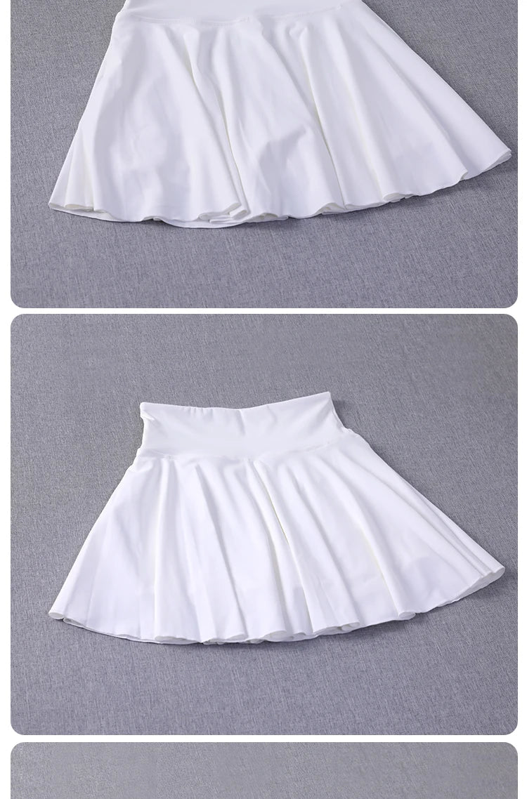 Yoga Wear Athletic Skorts Running Workout Sports Skirts High Waisted Pleated Tennis Skirt for Women luvshop24